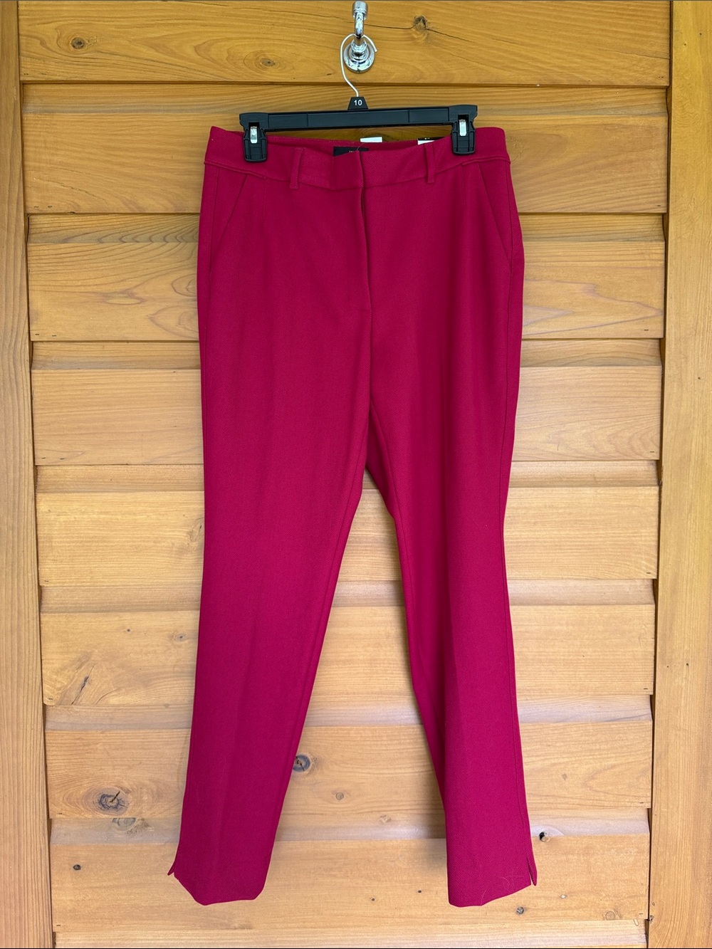 White House Black Market Women's Slim Dress Pants - Berry